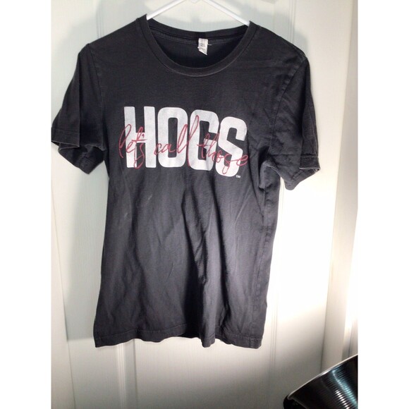 University Of Arkansas Let’s Call Those Hogs Gray Small T-Shirt - Picture 1 of 14